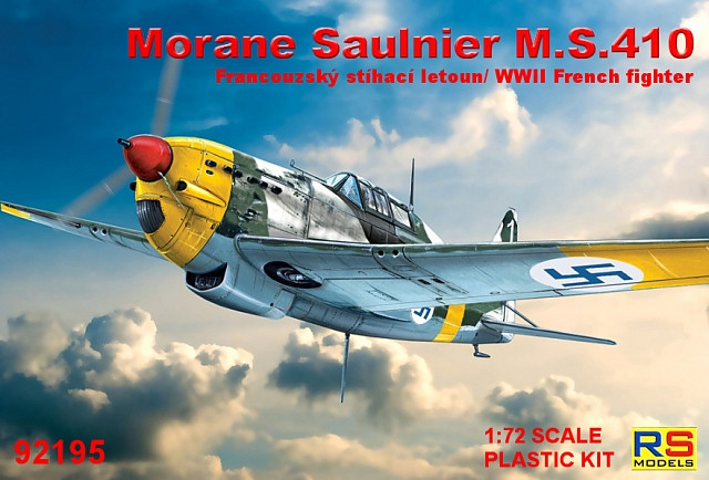 Пластикова модель 1/72 RS models 92195 Французький винищувач Morane Saulnier MS.410, фото 1