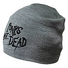 Шапка з вишивкою Punk’s Not Dead сіра, фото 2