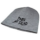 Шапка з вишивкою Punk’s Not Dead сіра, фото 3