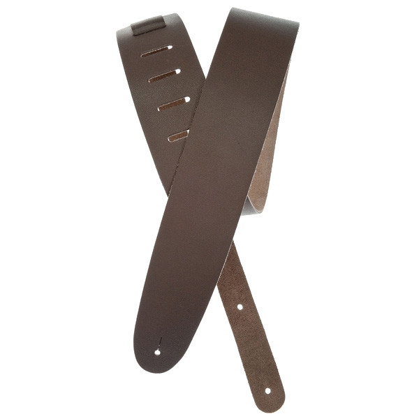 Гітарний ремінь D'ADDARIO 25BL01 BASIC LEATHER GUITAR STRAP (BROWN), фото 1