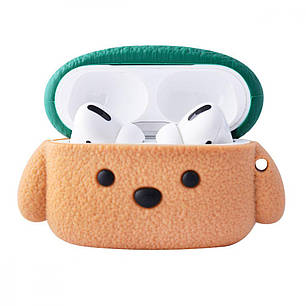 Чохол для навушників Apple AirPods Pro Alitek Teddy Dog (Тедді) Brown/green + тримач, фото 3