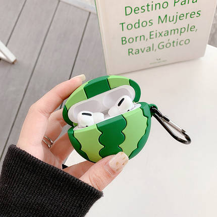 Чохол для навушників Apple AirPods Pro Alitek Кавун + карабін, фото 3