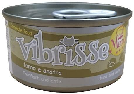 Блок консервованого корму для котів з тунцем і качкою в соусі Croci Vibrisse Menu 24*70 г, фото 1