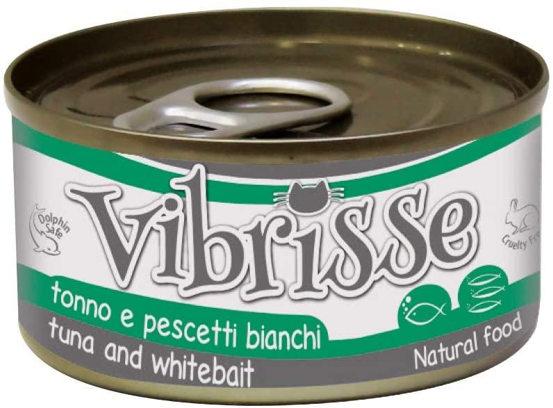 Блок консервованого корму для котів з тунцем та корюшкою в соусі Croci Vibrisse 24*70 г, фото 1