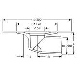 Балконна воронка SitaMini, кутова, з бітумним полотном, духовником, DN50, фото 2