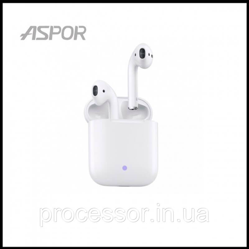 Bluetooth-навушники Aspor AirPods S4004 wireless charger кейс із бездротовою зарядкою, Оригінал!