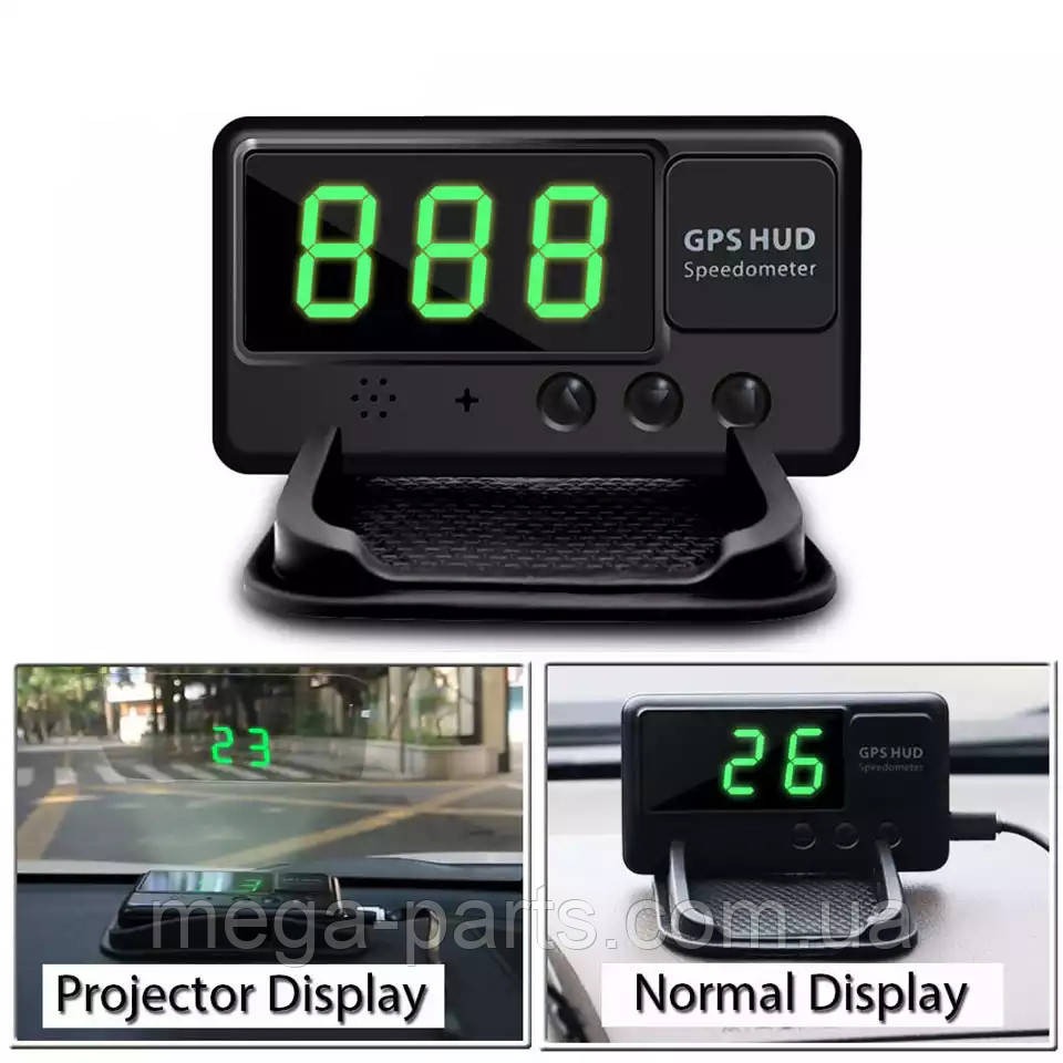GPS-Спідометр C60 Автомобільний цифровий Speedometer GPS-спідометр, 2 в 1 + проєктор на лобове скло авто