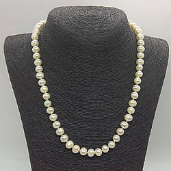 Намисто з білих перлів, L=50 см, D=7 мм