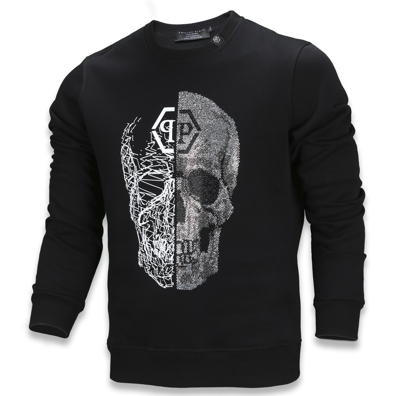 Світшот чоловічий чорний PHILIPP PLEIN зі стразами №52 BLK L(Р) 21-216-002