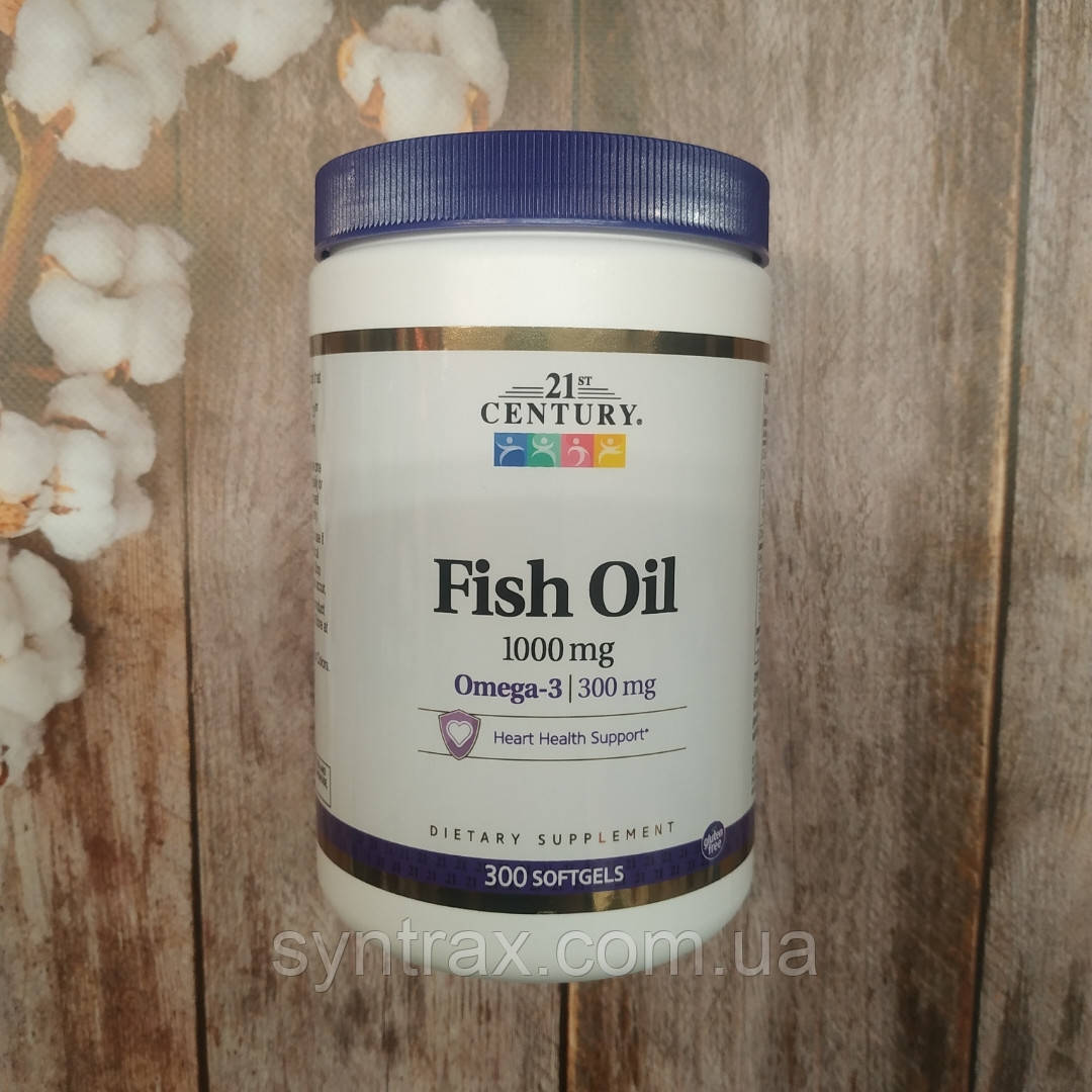 21st Century Fish Oil 300 caps, риб'ячий жир омега 3