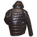 Куртка - пуховик зимова чоловіча коротка з плащової тканини модель Тоні, фото 4