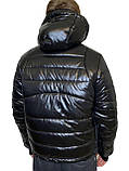 Куртка - пуховик зимова чоловіча коротка з плащової тканини модель Тоні, фото 2