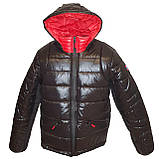 Куртка - пуховик зимова чоловіча коротка з плащової тканини модель Тоні, фото 7