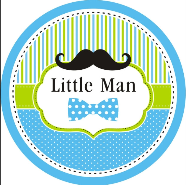 Тарілки святкові паперові одноразові Little Man
