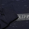 Чоловічий світшот Philipp Plein, темно-синій, стильний, брендовий, фото 4