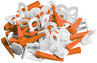 Кліпси і клинці 3мм /упак. 30компл./ для вирівнювання плитки, тип "MAXI" FAVORIT