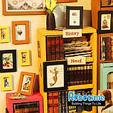 Міні-інтер'єрна модель ручної роботи Robotime Бібліотека, фото 4