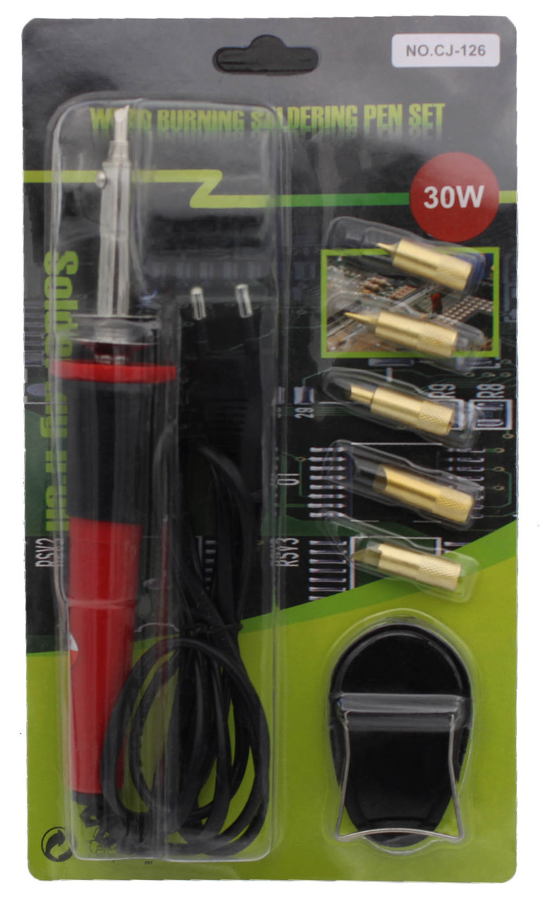 Паяльник + Випалювач з насадками 220 В-240 В, 30W CJ-126