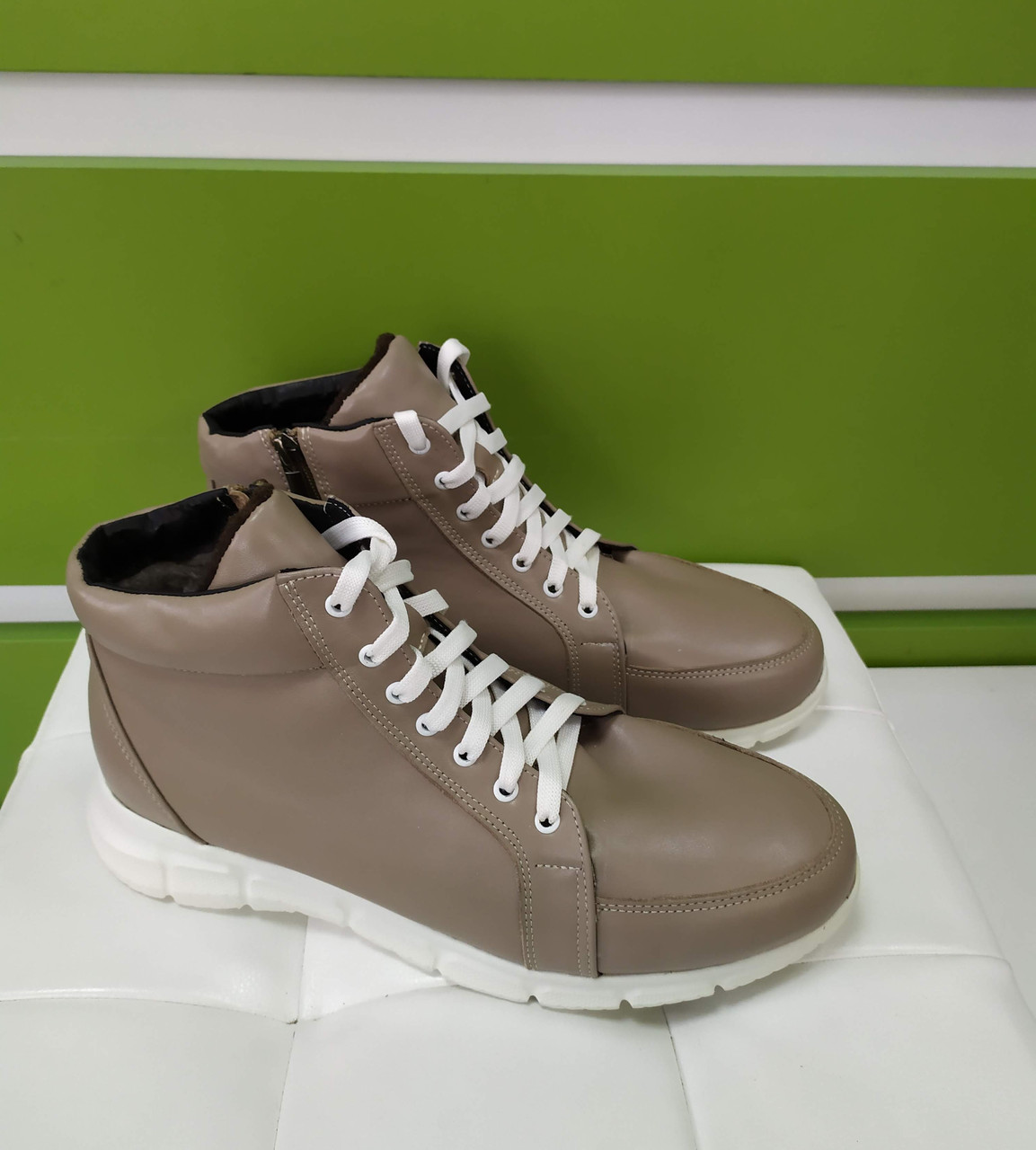 STTOPA деми зима. Розміри 40-44. кросівки на широку ногу великих розмірів шкіряні. 212-4044 Бежеві, фото 1