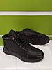 STTOPA деми зима. Розміри 40-44. Кросівки на широку ногу великих розмірів шкіряні. 212-4044 Чорні, фото 3