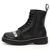 Женские ботинки Dr Martens 1460 Sex Pistols Black Rolled Smooth God Save the Queen, черные кожаные др мартинс