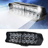 Яскрава світлодіодна LED Фара / Ліхтар для авто, мотоцикла, скутера ( 16 LED, 12V, 24 Вт, 6500K )