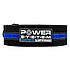 Пояс для пауерліфтингу Power System PS-3800  PowerLifting шкіряний Black/Blue Line M, фото 3