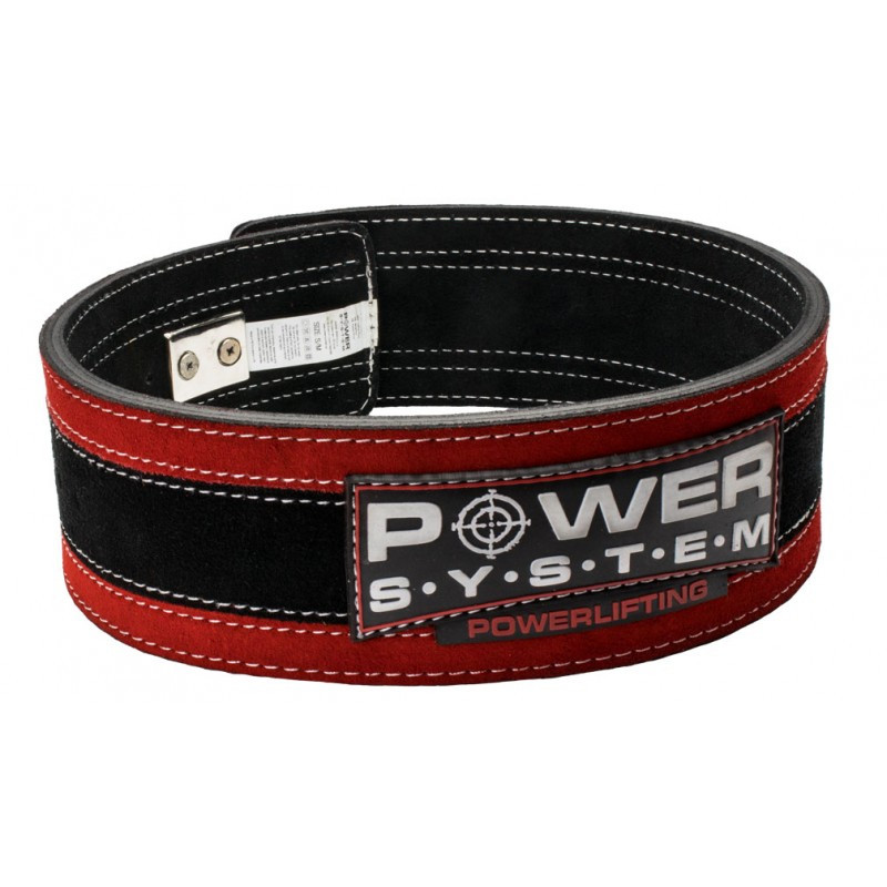 Пояс для пауерліфтингу Power System PS-3840 Stronglift  шкіряний Black/Red