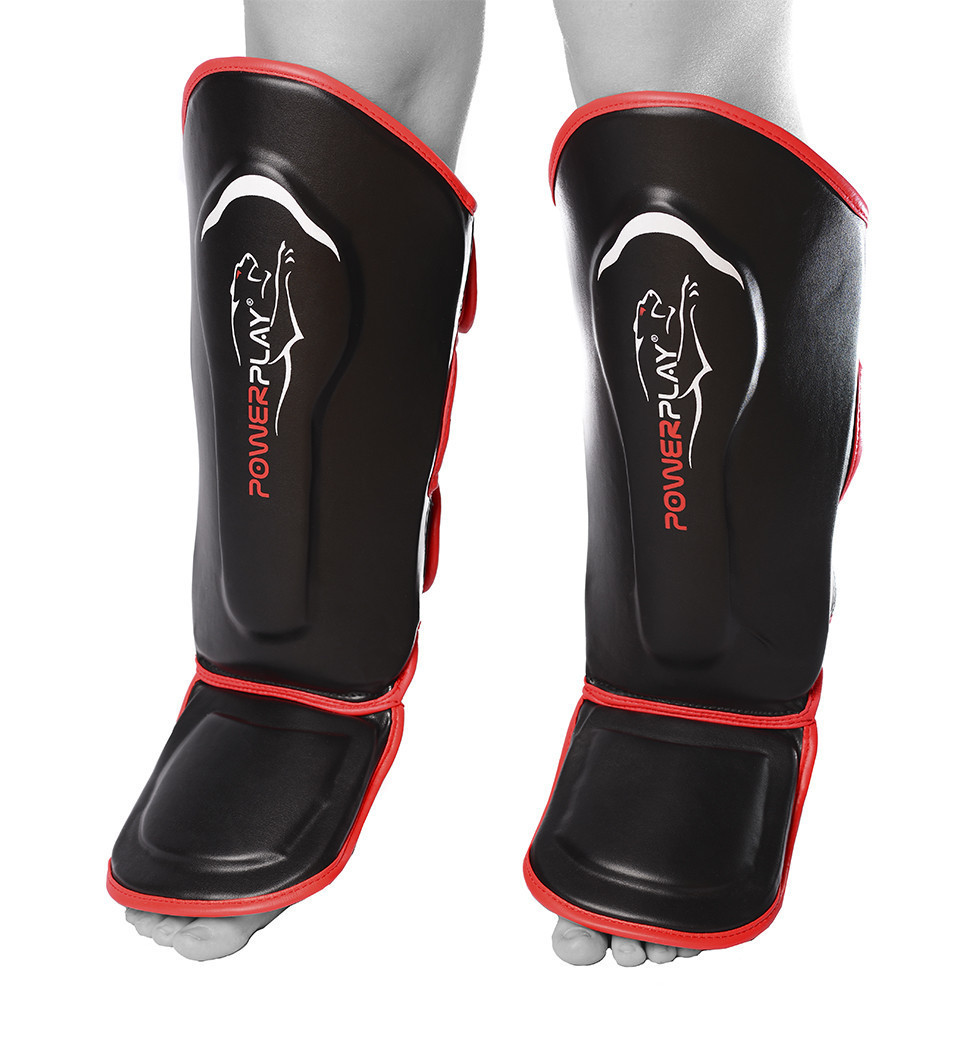 Захист гомілки і стопи PowerPlay 3052 Чорно-Червоний XL, фото 1