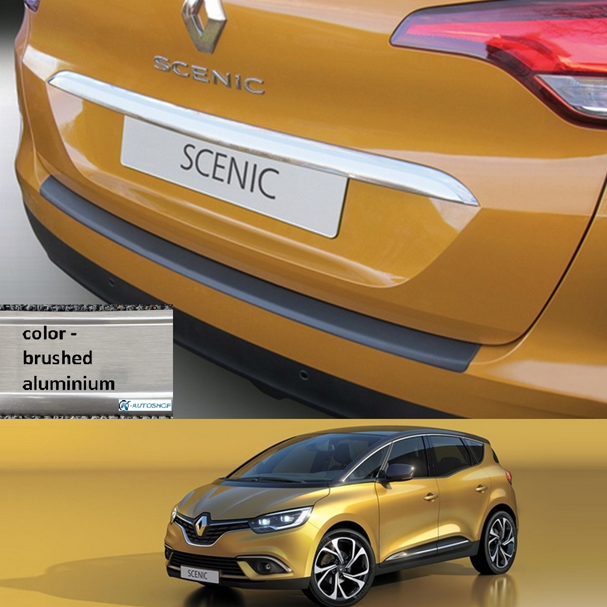 Пластикова захисна накладка на задній бампер для Renault Scenic IV 2016+