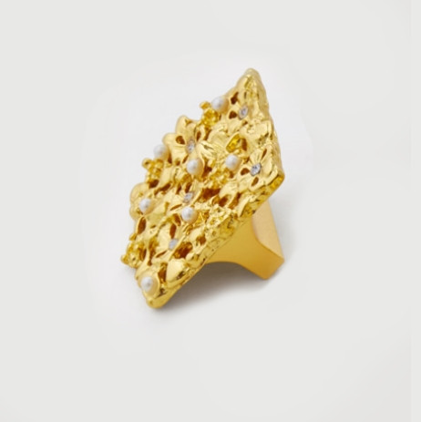 Ручка-кнопка Exclusive з кристалами MONE GOLD 6806-45KRG золото