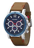 Чоловічий годинник Guardo 11253-2 Brown-Silver-Blue