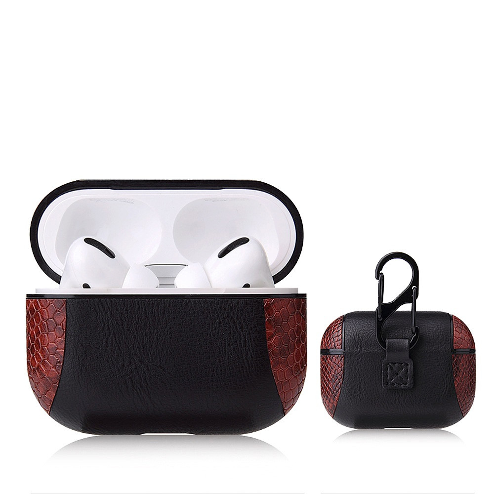 Чохол для навушників Apple AirPods Pro Alitek Snake Skin Coffee/Black + карабін