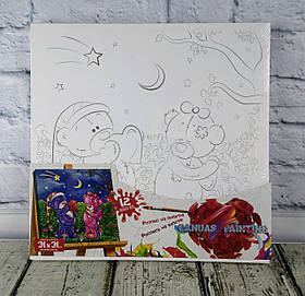 Розпис по полотну Canvas Painting 31*31 см "Ведмедики" PX-05-07 Danko-Toys Україна