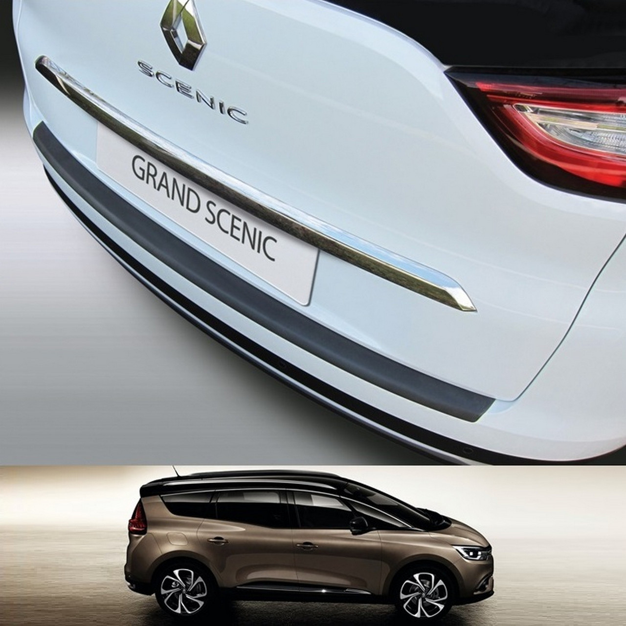 Пластикова захисна накладка на задній бампер для Renault Grand Scenic IV 2016+