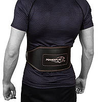 Пояс для важкої атлетики PowerPlay 5053 шкіряний Чорно-Червоний S