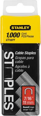 Скоби для кріплення кабелю Stanley Cable 1-CT107T тип S 11 мм