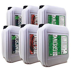 3 х 20 л Hydroponics Kit добрива для гідропоніки та ґрунту — Аналог Terra Aquatica (GHE) Flora Series