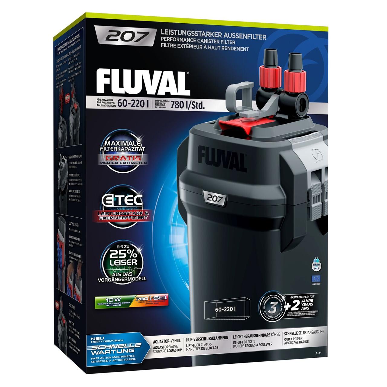 Фільтр зовнішній для акваріума, Fluval 207, 780 л/ч.