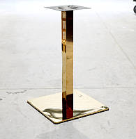 Нога для стола стальная цвет золото, высота 73см