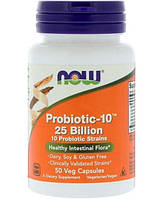 Пробиотики Probiotic-10 Now Foods 25 млрд 50 капсул