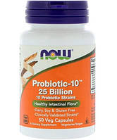 Пробіотики Probiotic-10 Now Foods 25 млрд 50 капсул