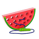 Дерев'яна іграшка-Шнурівка для самих маленьких Limo Toy MD 1228 кавун, фото 2