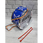 Дитячий іграшковий музичний пластиковий Барабан 2 палички Metr+ 3520 синій, фото 3