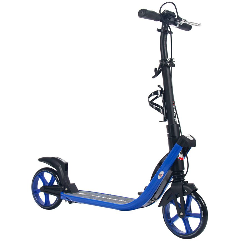 Двоколісний складаний алюмінієвий міської самокат з ручним гальмом Maraton Concept 210 (синій), фото 1