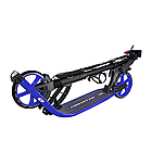 Двоколісний складаний алюмінієвий міської самокат з ручним гальмом Maraton Concept 210 (синій), фото 2