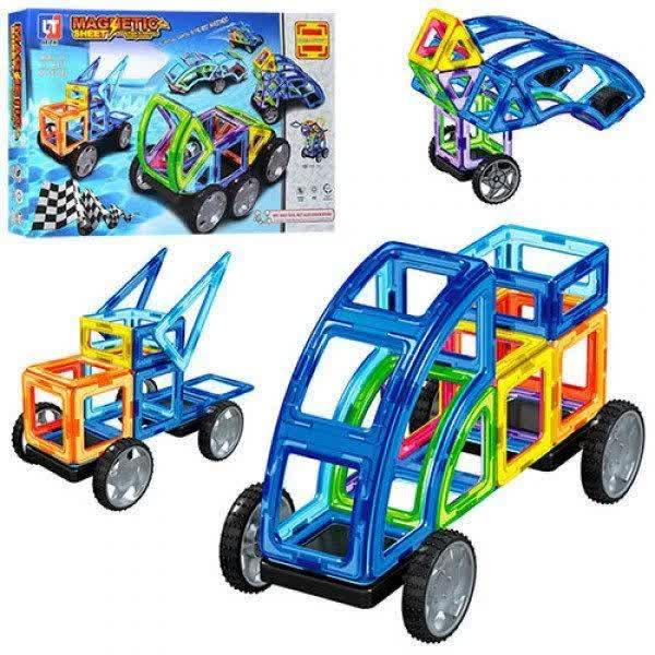 Магнітний конструктор "Кольорові магніти" 87 деталей Limo Toy LT3003, фото 1