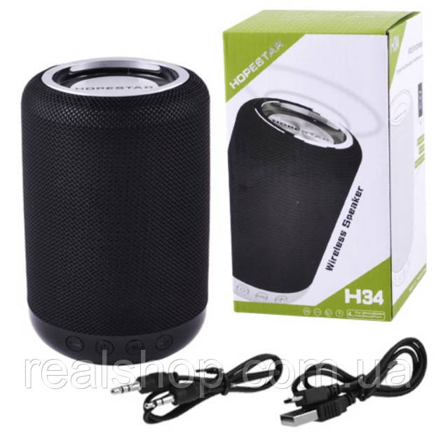 Портативна бездротова Bluetooth колонка HOPESTAR H34 (Black)