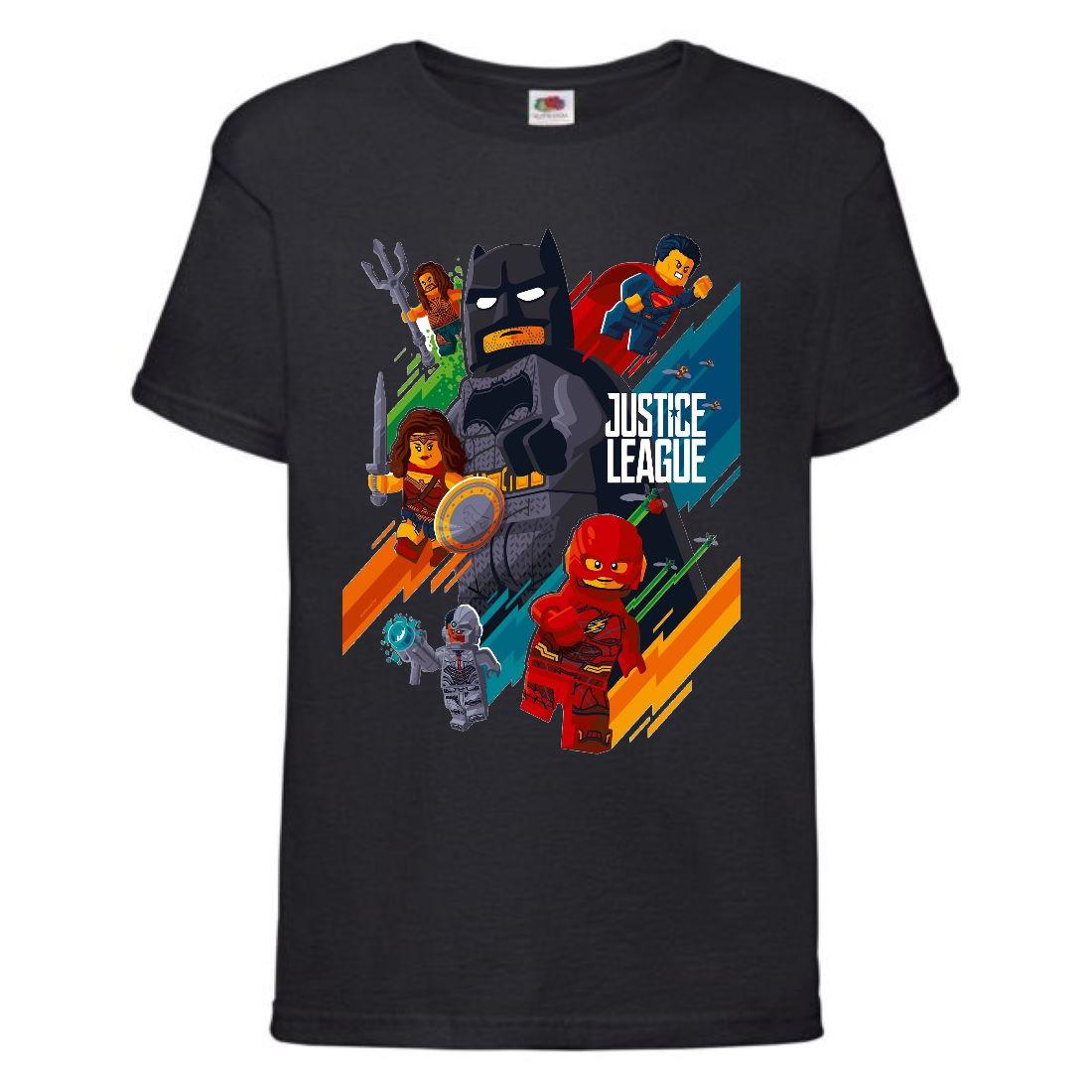Футболка Лего Нинзяго Лего Муві Лего Ліга Справедливості (Lego-03) чорна 104-116-128-140-152-164 розмір
