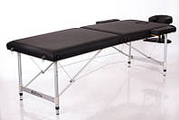 Переносной массажный стол двухсегментный легкий складная кушетка для массажа RESTPRO ALU 2 Черный